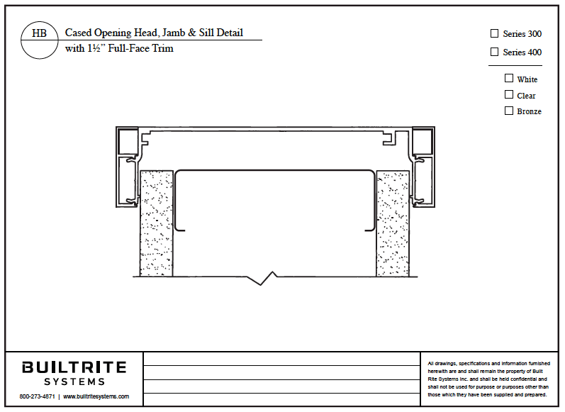 Series 300 frame detail drawing