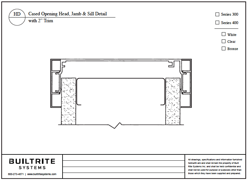 Series 400 frame detail drawing